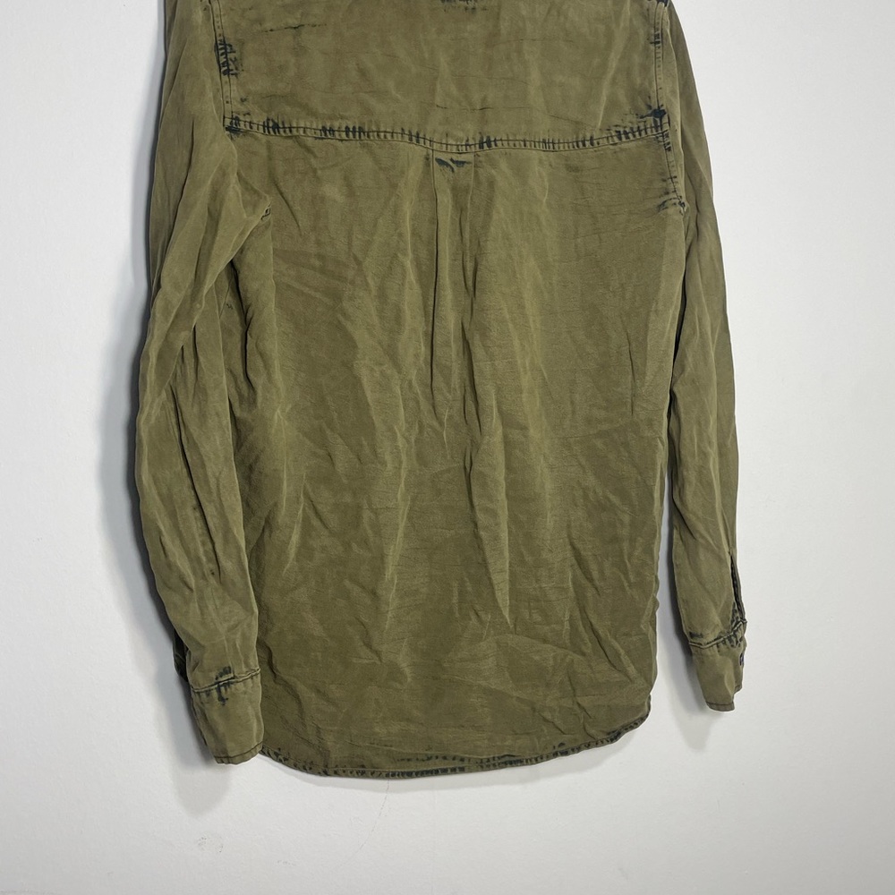 Splendid Acid-Wash Long-Sleeve Shirt, Olivine - Picture 5 of 8